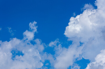  blue sky, clouds, nature background.