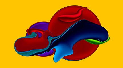 Creative painting colorful abstract on background, Color gradient background design