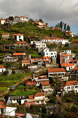 Fototapeta na wymiar Madeiral, Camacha, Portugal - february 21 2018 : village in Camacha area