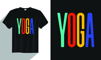 Yoga t-shirt design vector, Typography yoga t-shirt design, Vintage yoga t-shirt design, Retro yoga t-shirt design