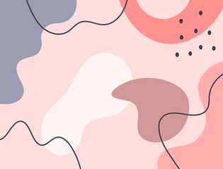 Horizontal abstract background drawn by hand. Modern vector illustration.