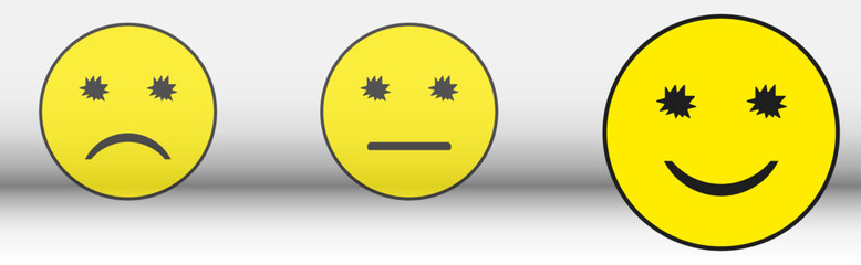 evaluation and rating concept.
positive and negative facial expressions. customer review and evaluation.
customer feedback with emotions.
