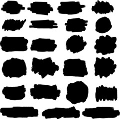 Paint Brush Text Label Set