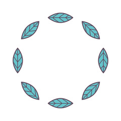 leaves shaped circle