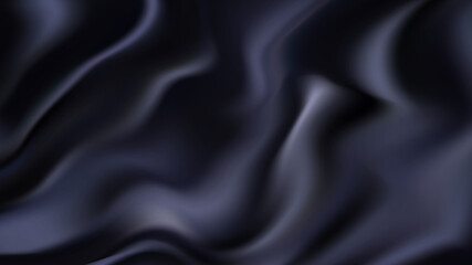 Black abstract wavy background with smooth wavy structure