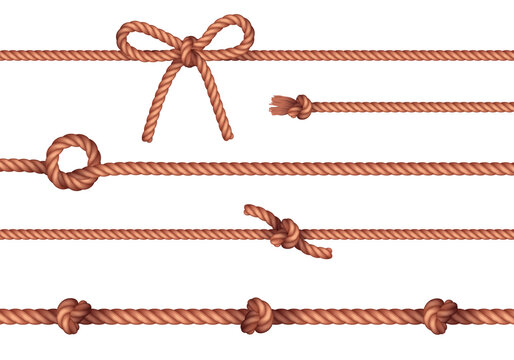 Ropes Knots Horizontal Set