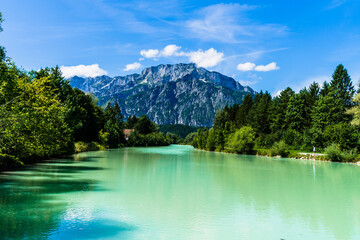 blue river and mountains