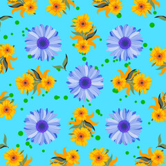 Fashionable seamless floral pattern.