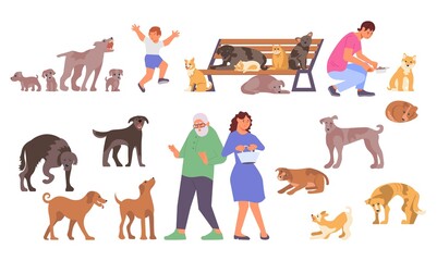 Homeless Animals Flat Set