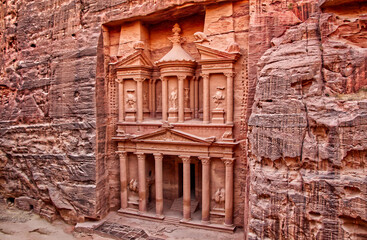 Das Schatzhaus &bdquo;Khazne al-Firaun&ldquo; in Petra Jordanien