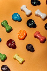 Halloween background, holiday background beige color 