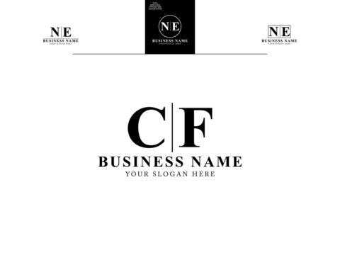 Letter CF Logo, Monogram cf logo icon vector with Abstract C&F unique and simple letter logo design for all kind of business