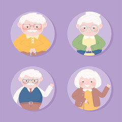 set of old people