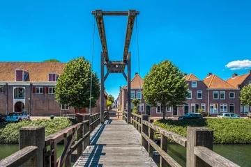 Foto op Plexiglas Bridge over the Zuidspui in Brielle © Holland-PhotostockNL