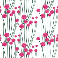 Flowers in bloom, flora and foliage pattern vector