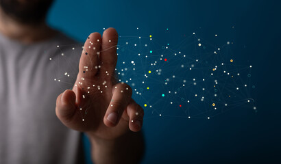 Technology background. Big data concept. Binary