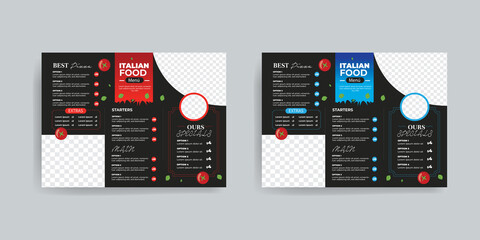 Restaurant food menu design, food cooking vintage template, doodle breakfast and diner cafe flyer. Vector menu card poster vintage design template