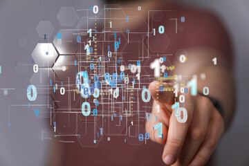 Technology background. Big data concept. Binary