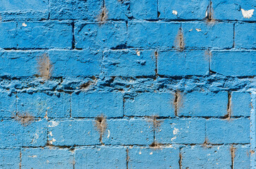 texture of a dirty blue brick wall