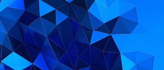 3D Illustration Geometric, Polygon, Line,Triangle pattern shape with molecule structure. Polygonal with blue background