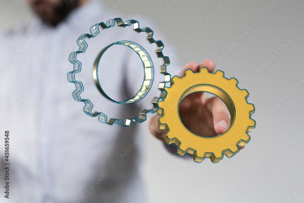 Aufkleber engineering and design image gears