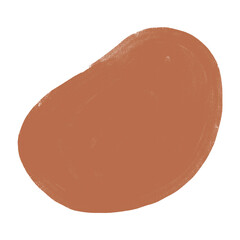 Spray brown spot. Abstract color blot with lo-fi grain. Spray paint splatter. Pure lo-fi grainy gradient texture. Isolated brush for banner, poster. Painted dab. Sepia paintbrush. Watercolor stain.