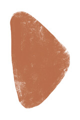 Spray brown spot. Abstract color blot with lo-fi grain. Spray paint splatter. Pure lo-fi grainy gradient texture. Isolated brush for banner, poster. Painted dab. Sepia paintbrush. Watercolor stain.