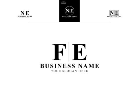 Letter FE Logo, Monogram fe logo icon vector with Abstract F&E unique and simple letter logo design for all kind of business