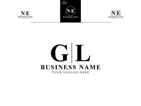 Letter GL Logo Design, Monogram gl logo icon vector with Abstract G&L unique and simple letter logo design for all kind of business