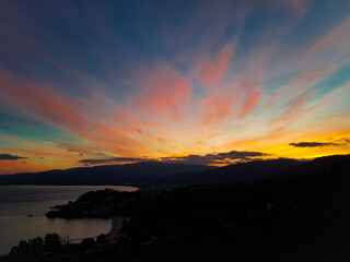 sunset in the mountains