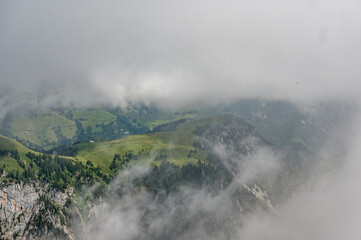 misty view into Diemtigtal from Seehorn
