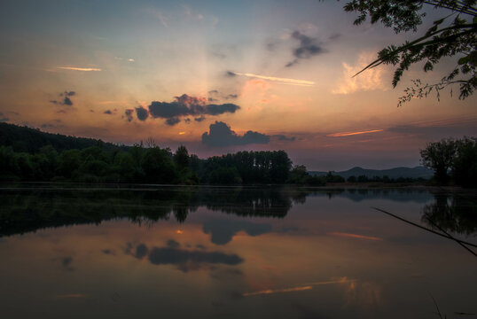 Sonnenuntergang Breitenbacher See