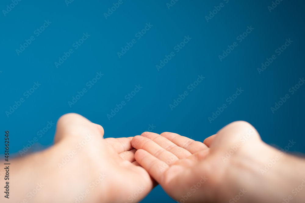 Poster Empty Open Hand in closeup