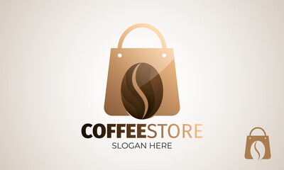 Bag and Coffee Combination Logo