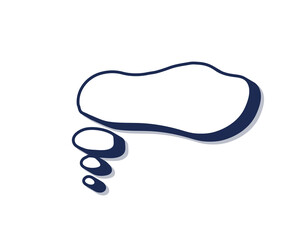 Speech bubble. Vector cloud empty sign