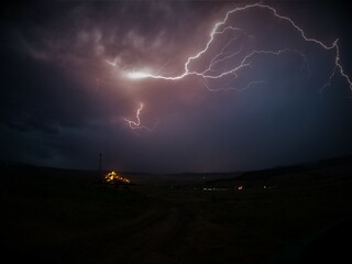 lightning in the night