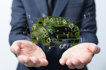 autonomous online car sharing service controlled
