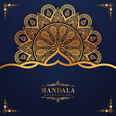 Luxury mandala background with golden arabesque pattern Arabic Islamic east style. Decorative mandala for print, poster, cover, brochure, flyer, banner, and your desired ideas. Mandala for Henna.