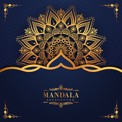 Luxury mandala background with golden arabesque pattern Arabic Islamic east style. Decorative mandala for print, poster, cover, brochure, flyer, banner, and your desired ideas. Mandala for Henna.
