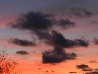 sunset in the mountains