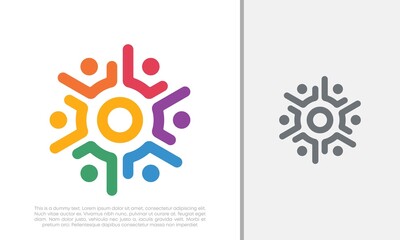 Global Community Logo Icon Elements Template. Community human Logo template vector. Community health care. Abstract Community logo. Social Networking logo designs.