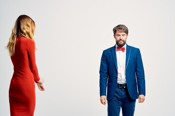 beautiful young couple romance happy Studio