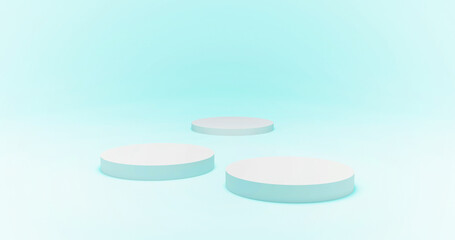 The podium is realistic. 3d rendering.