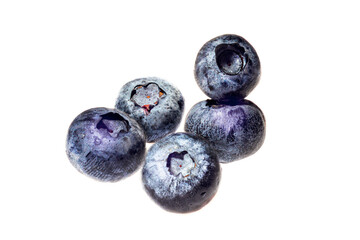 Picture with sweet blueberry isolated on white background