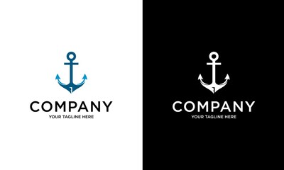Ship anchor real estate logo inspiration. design templates.