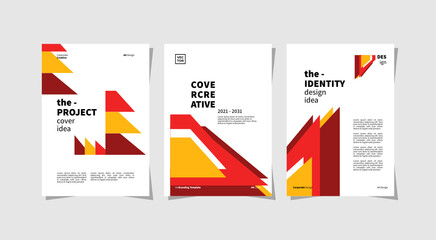 Three paper designs with red ornaments. For various needs, files in svg