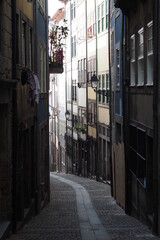 Narrow street of the city of Porto