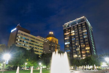 Night view of downtown Greensboro, North Carolina