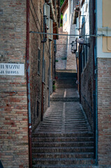 The streets of the medieval town of Urbino