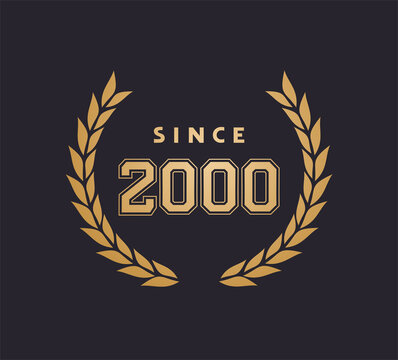 since 2000 emblem flat gold